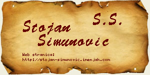 Stojan Simunović vizit kartica